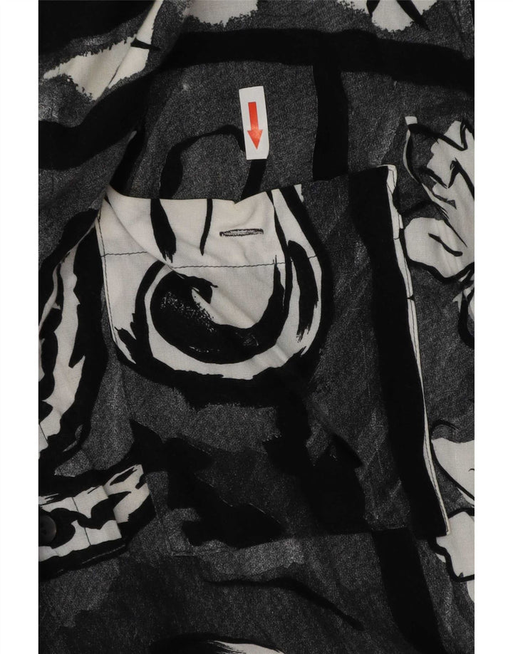 Hatico Performance Herren Kurzarmhemd Medium Black Floral