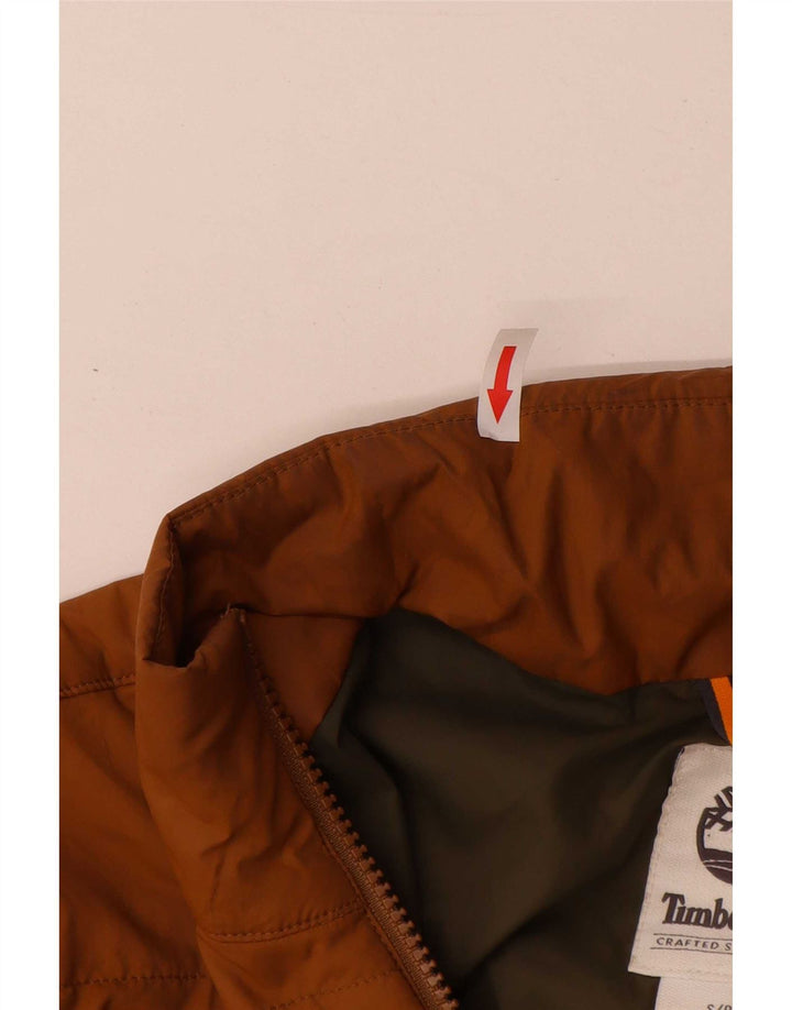 Timberland Herren übergroße gepolsterte Jacke UK 36 Small Braun Polyester