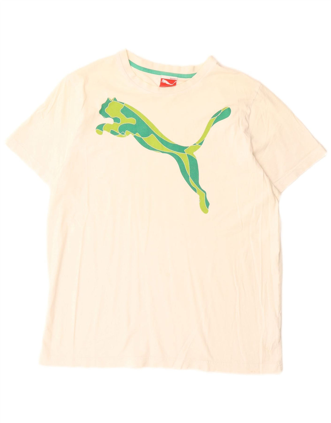 Puma Herren-T-Shirt mit Grafik, groß, aus weißer Baumwolle