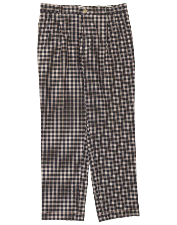 Lacoste Herren-Chinohose mit Pegged, Größe 44, L, W34, L31, Marineblau kariert
