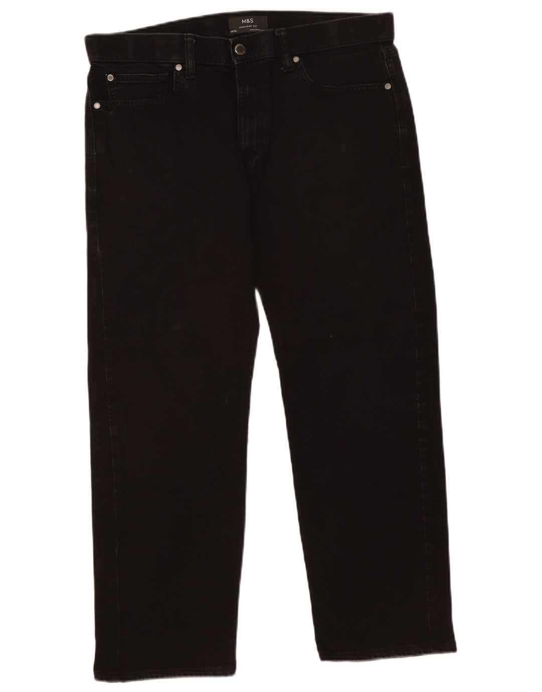 Marks & Spencer Herren Straight Jeans W36 L26 Schwarz