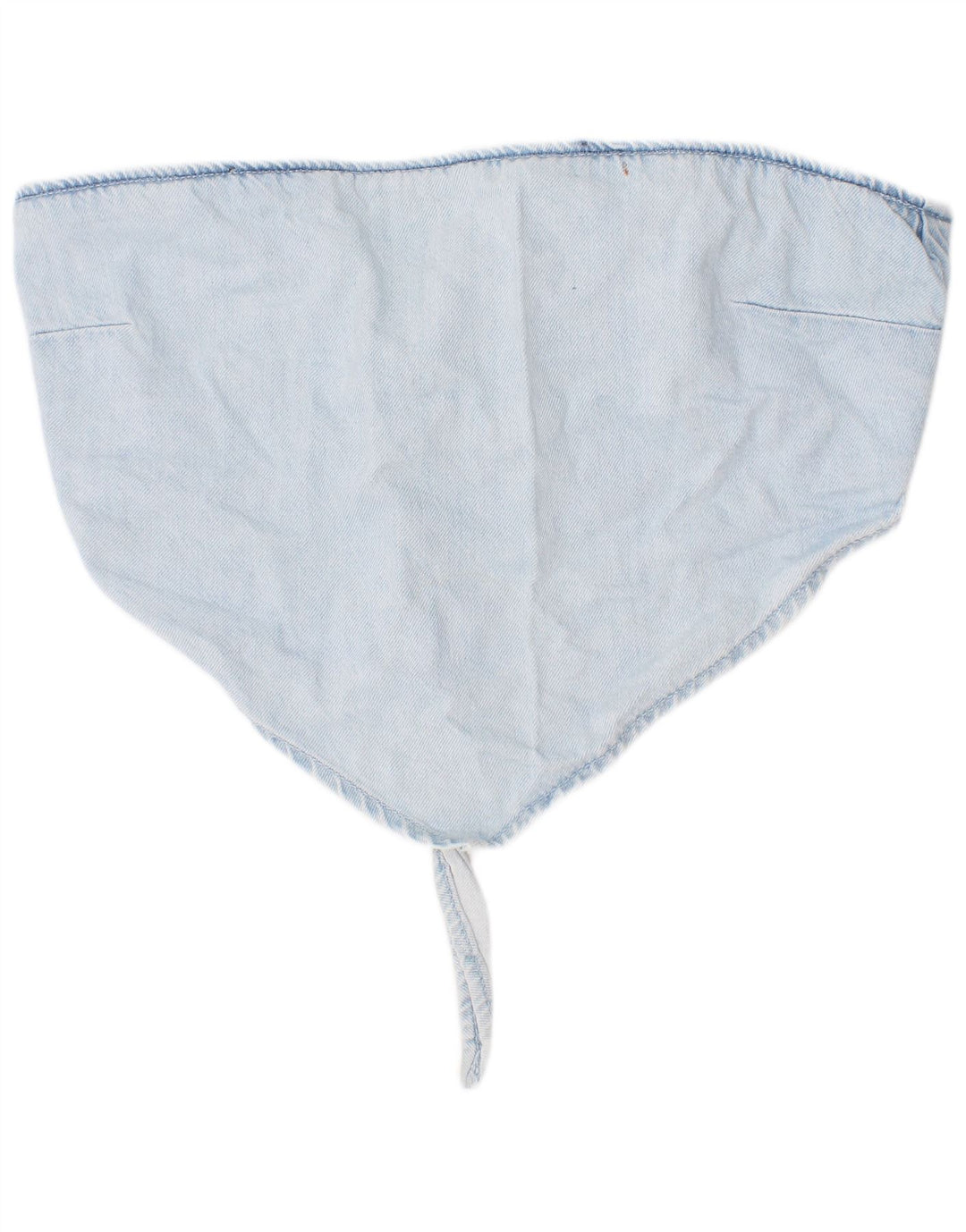 Zara Damen Denim Crop Top Mittelblaue Baumwolle