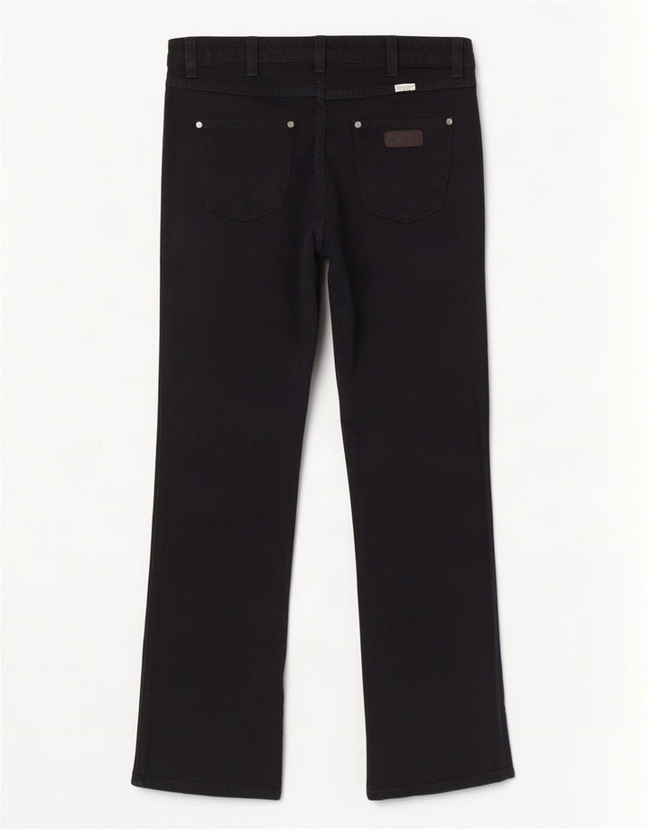 Wrangler Damen Iris Straight Jeans W30 L30 Schwarze Baumwolle