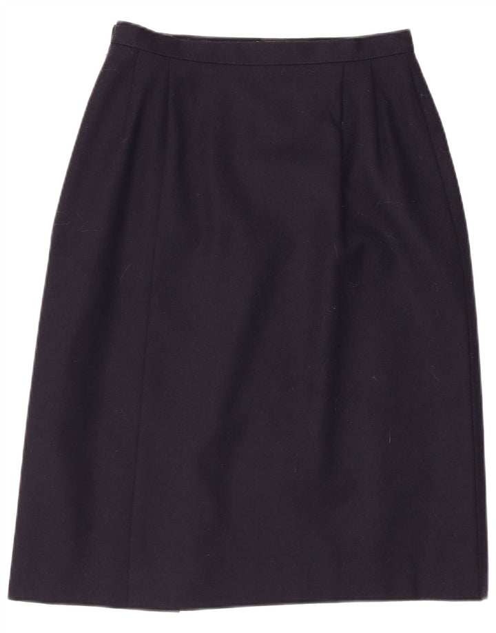 Windsmoor Damen Midirock UK 14 Medium W27 Marineblaue Schurwolle