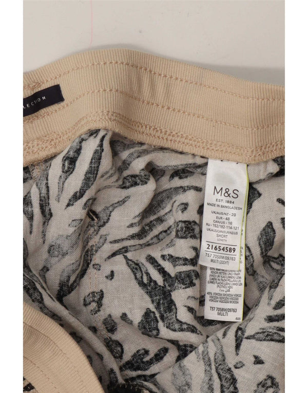 Marks & Spencer Damen Crop Haremshose UK 20 2XL W42 L23 Beige
