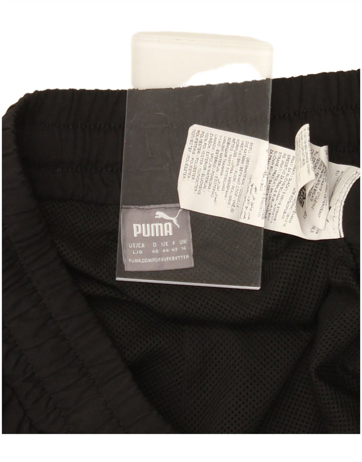 PUMA Womens Sport Shorts UK 14 Large  Black Polyester