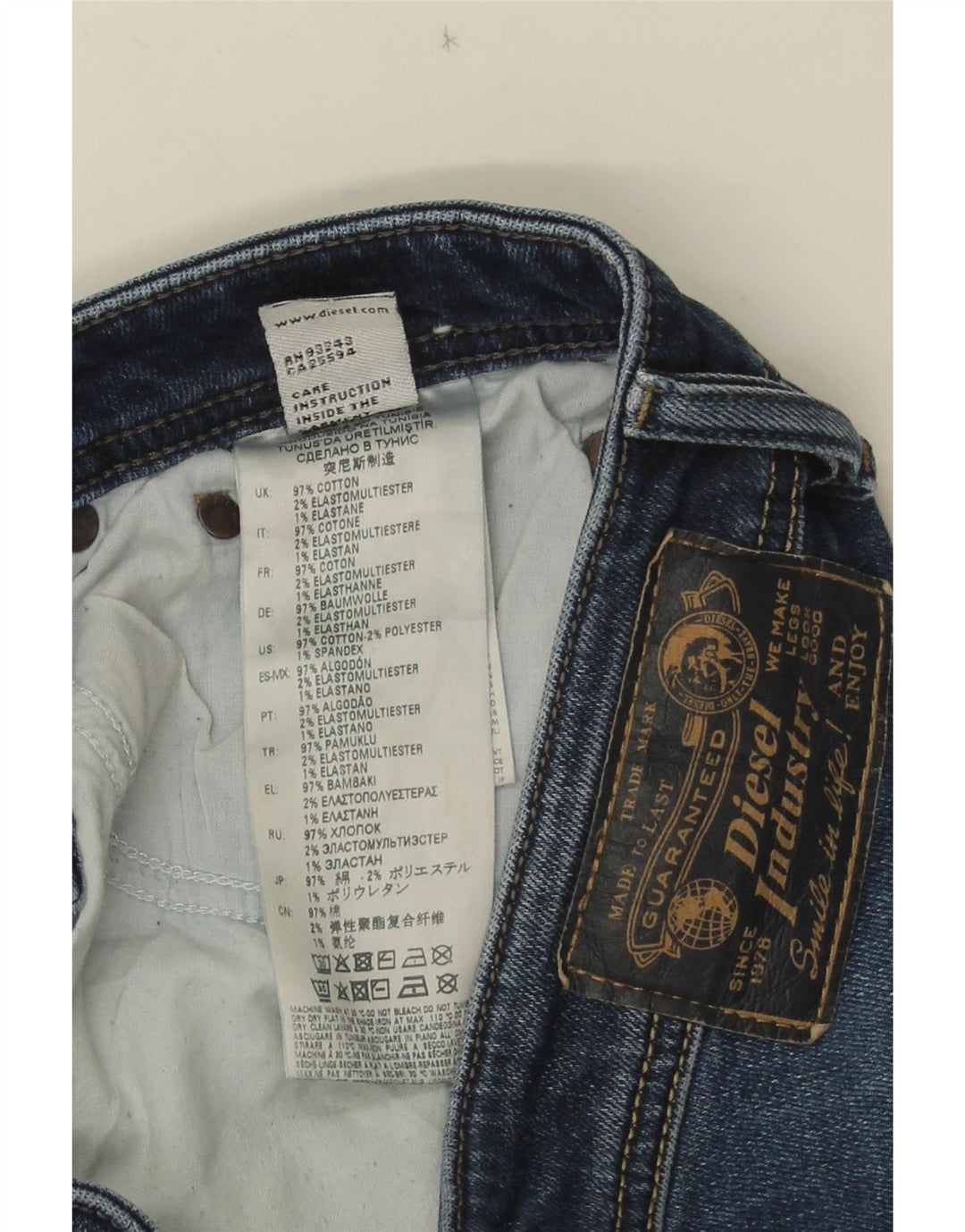 DIESEL Herren Thavar Slim Jeans W31 L29 Blaue Baumwolle