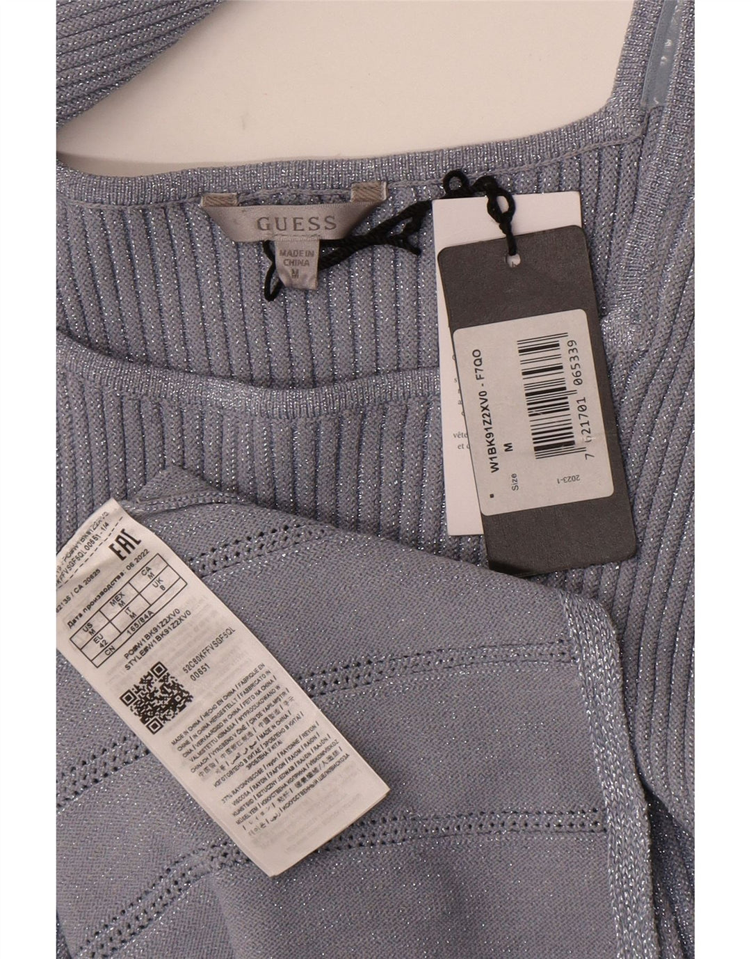 Guess Langarm-Pulloverkleid für Damen, UK 12, mittelgraues Rayon