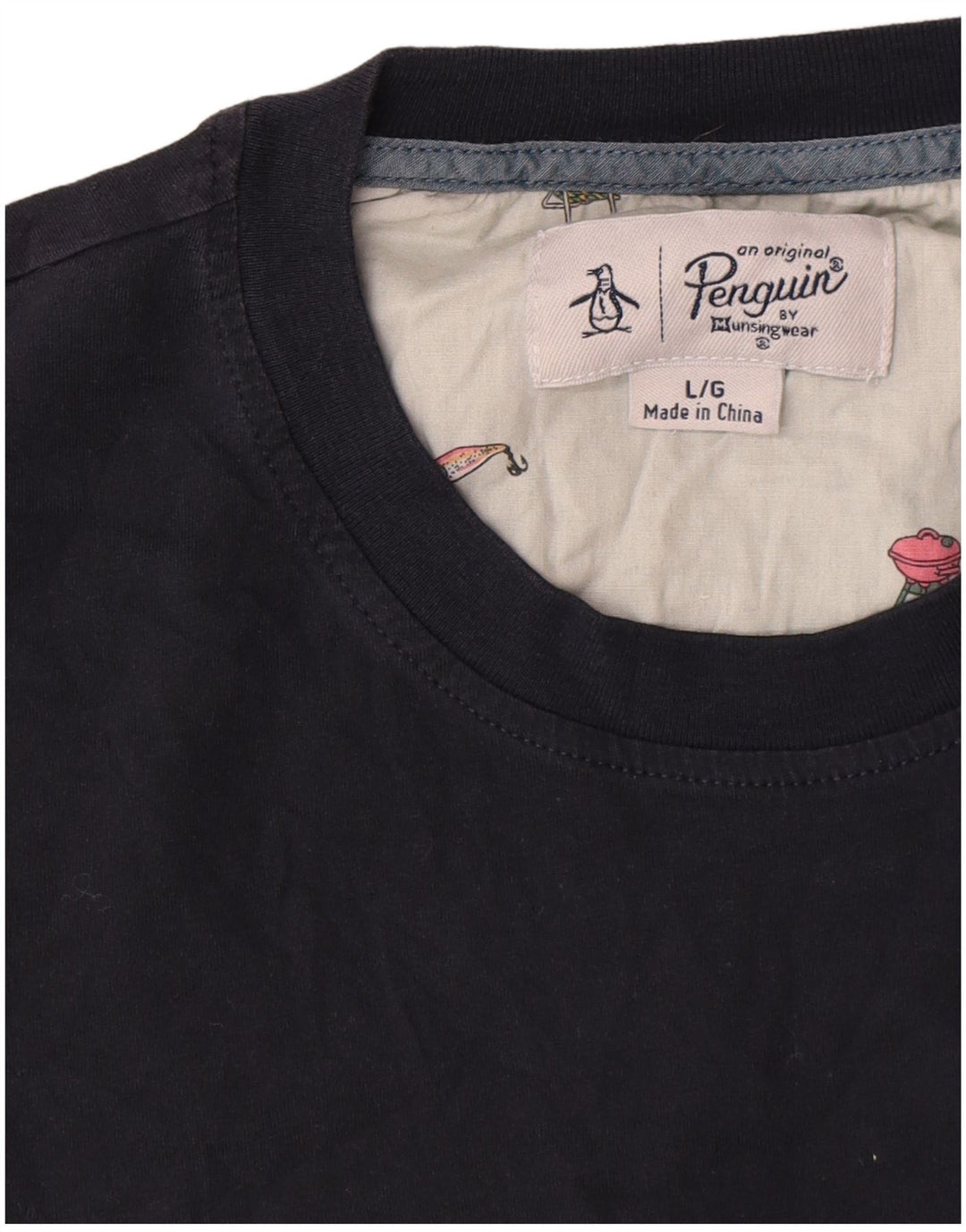 Penguin Herren-T-Shirt, groß, marineblau, Baumwolle