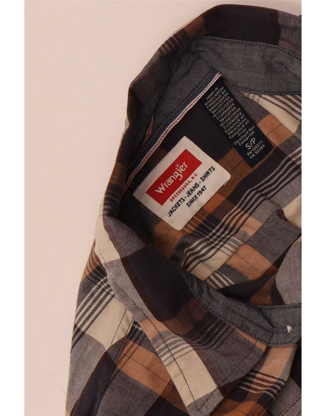 Wrangler Herren-Flanellhemd, klein, mehrfarbig, kariert, Baumwolle