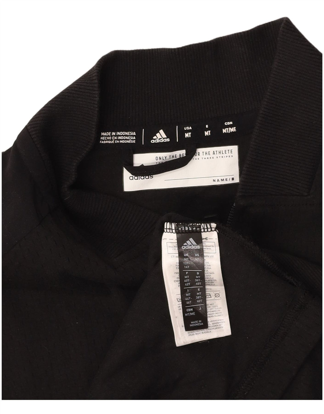 ADIDAS Damen Climalite Graphic Trainingsanzug Top Jacke UK 12/14 Medium Schwarz