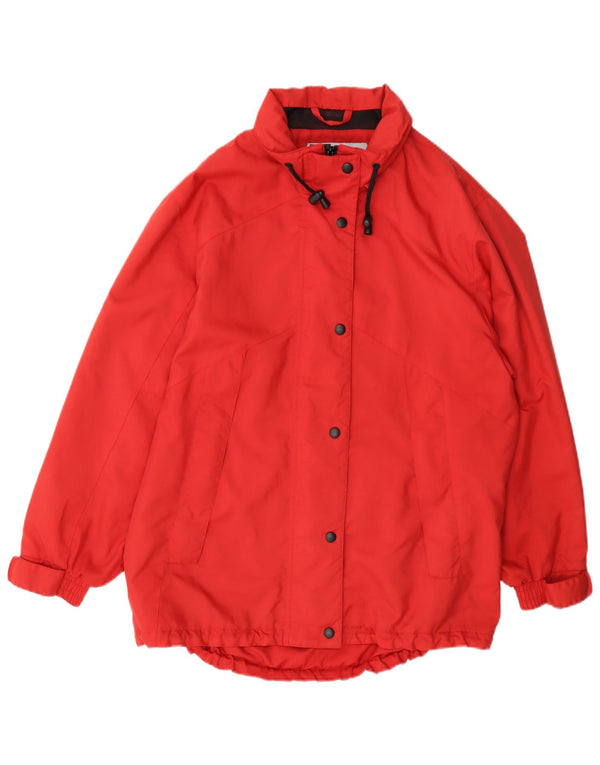Marks & Spencer Damen Übergroßer Regenmantel UK 12/14 Mittelrotes Polyester