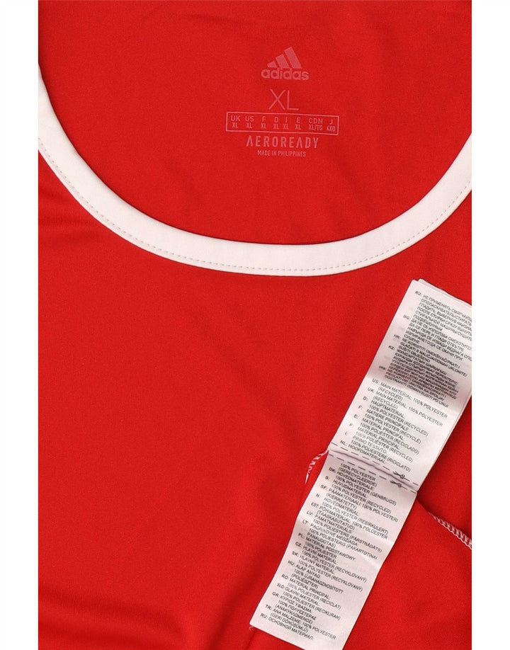 Adidas Herren Aeroready T-Shirt Top XL Rot Colourblock Polyester