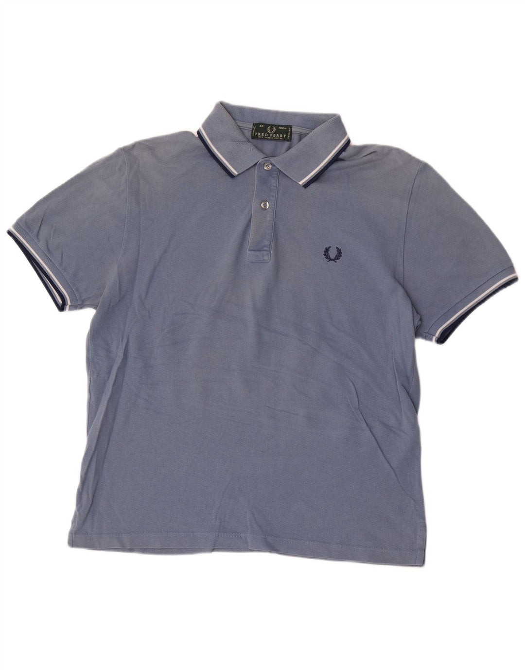 Fred Perry Herren-Poloshirt aus mittelblauer Baumwolle