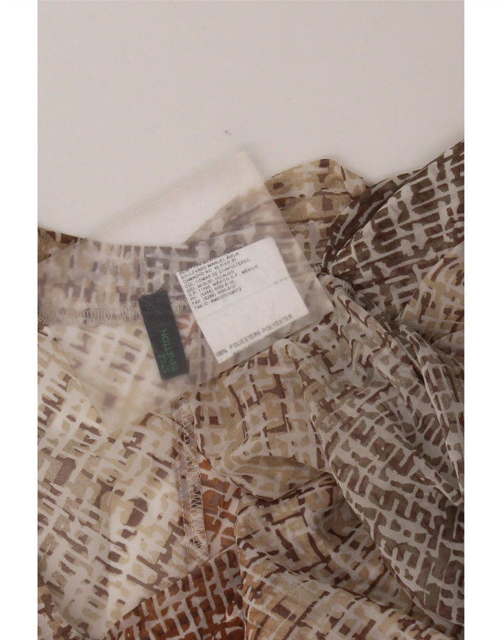 Benetton Damen ärmelloses Blusenoberteil UK 12 Medium Mehrfarbig Geometrisch
