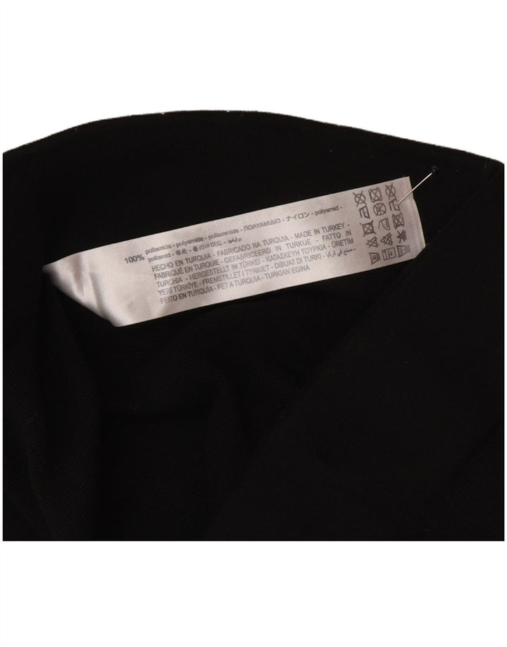 Zara Damen Leggings UK 12 Medium Schwarz Polyamid