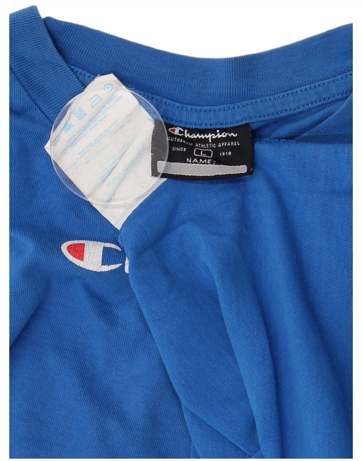 CHAMPION Herren-T-Shirt mit Grafik, groß, aus blauer Baumwolle