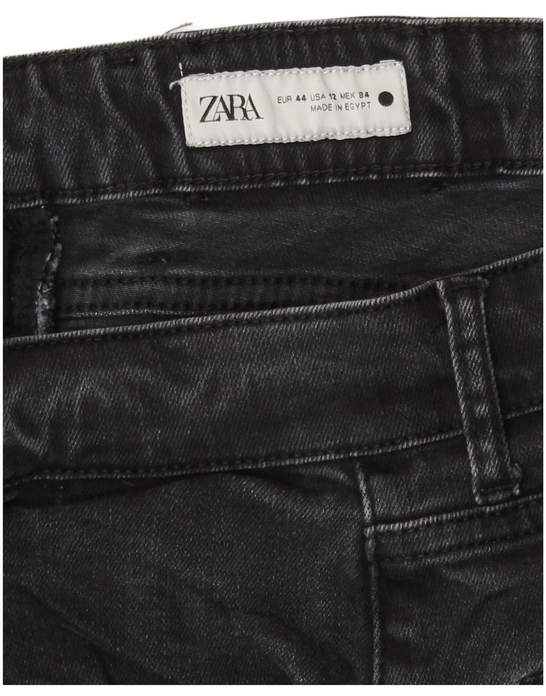 Zara Damen Kurzjeans EU 44 XL W34 L25 Grau