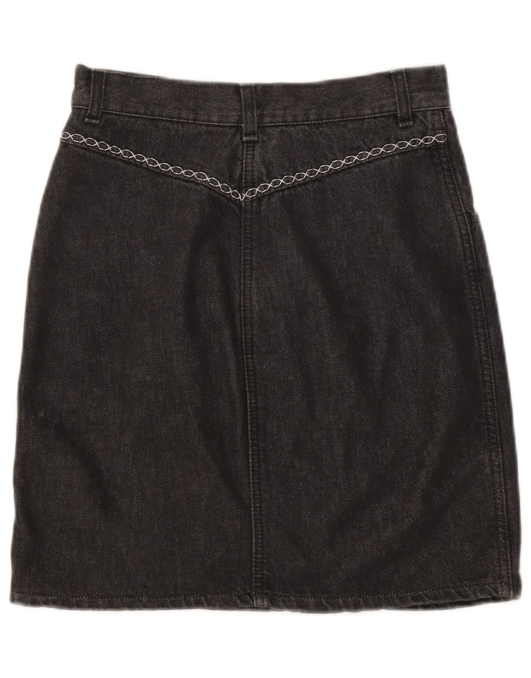 VINTAGE Damen Jeansrock W30 Mittelgrau