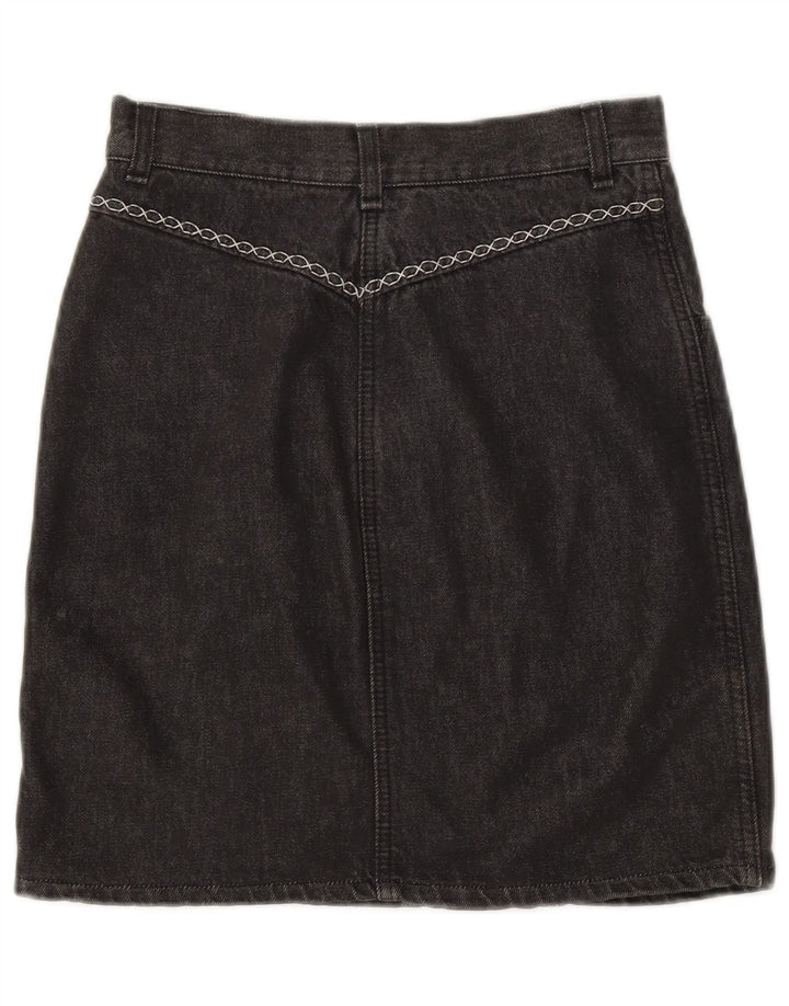 VINTAGE Damen Jeansrock W30 Mittelgrau