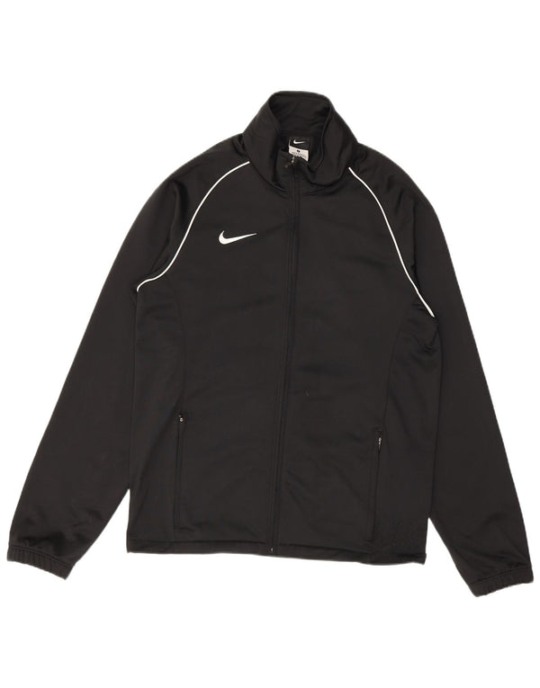 NIKE Mens Tracksuit Top Jacket Small Black Polyester