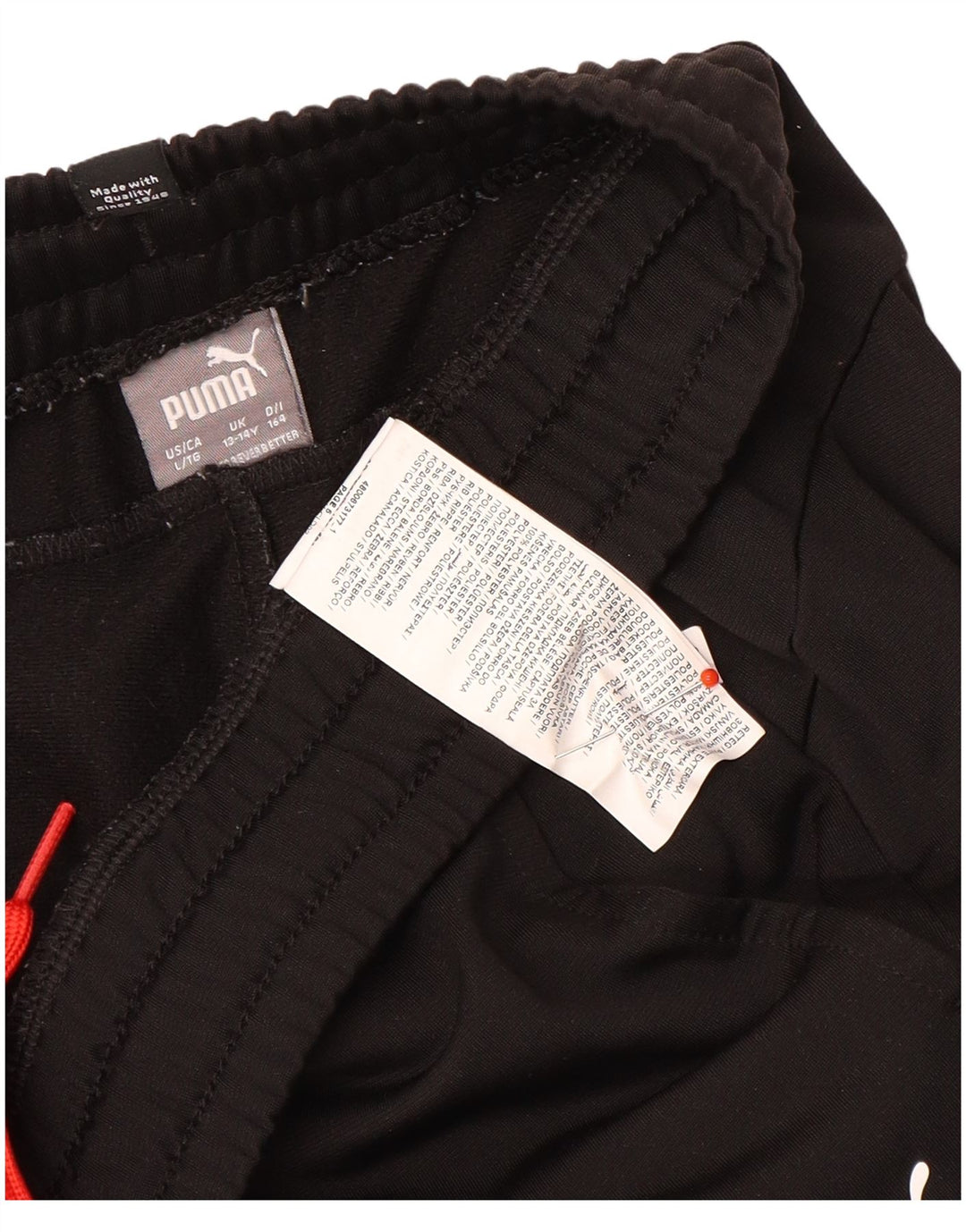 Puma Jungen-Trainingshose, Jogginghose, 13–14 Jahre, schwarzes Polyester