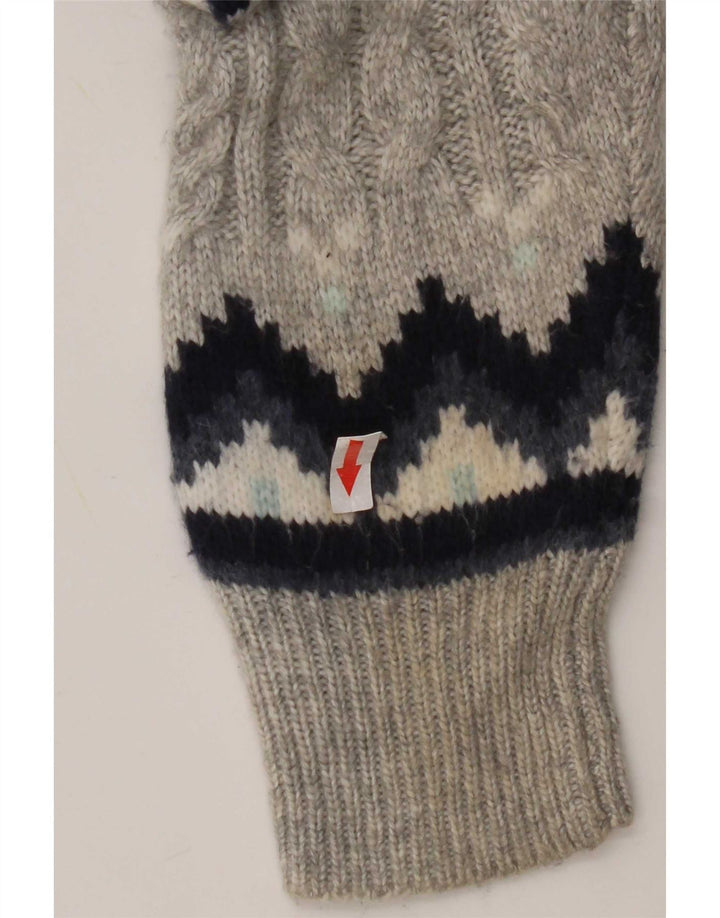 Marks & Spencer Damen-Cardigan-Pullover UK 14 Mittelgrau Fair Isle