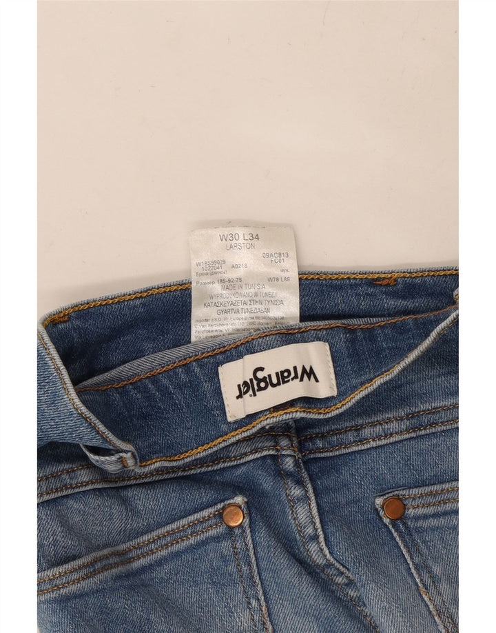 WRANGLER Damen Larston Slim Jeans W30 L28 Blaue Baumwolle