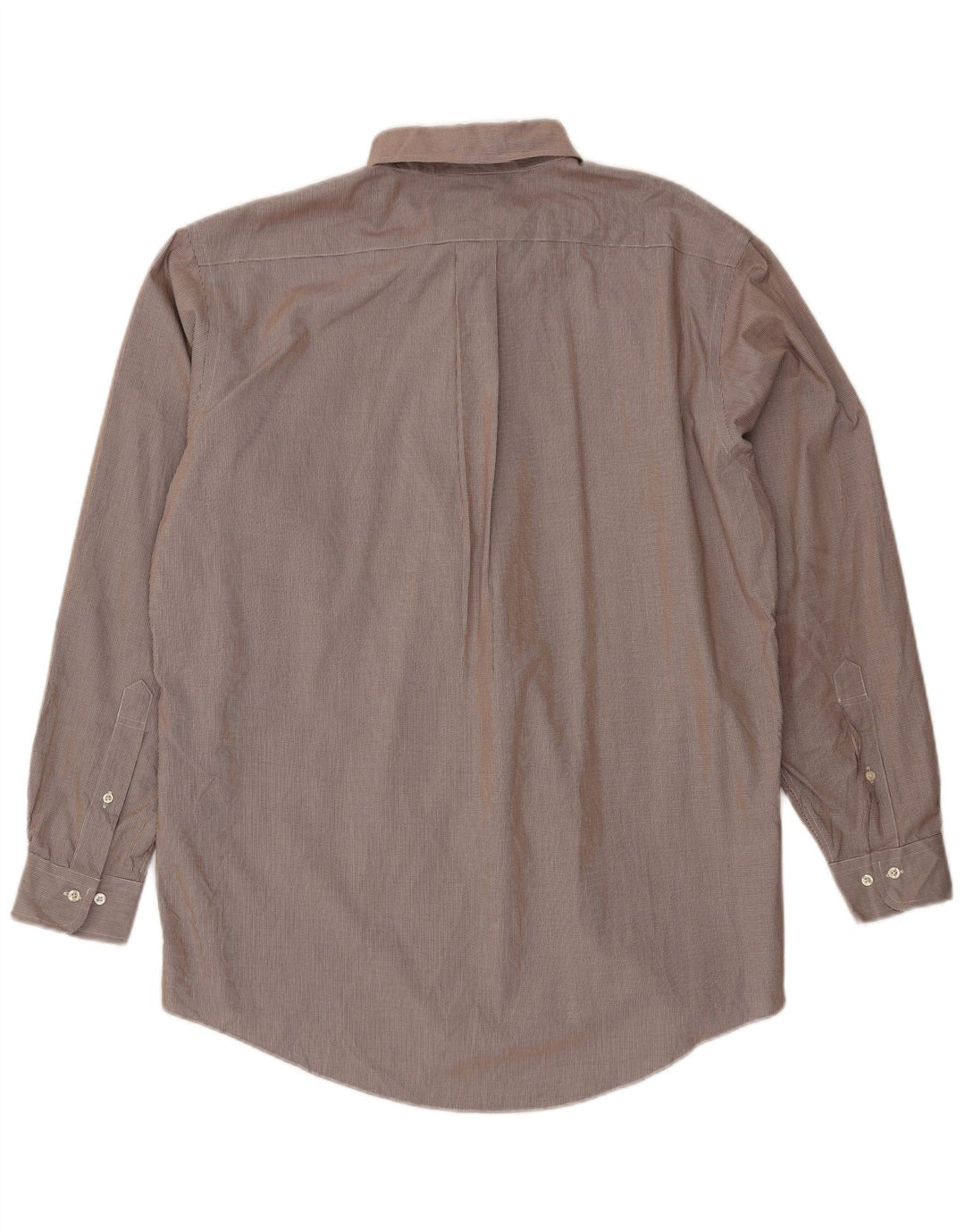 BROOKS BROTHERS Herrenhemd Größe 16 1/2 Großes braunes Hahnentrittmuster