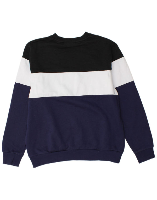 FILA Herren-Sweatshirt mit Grafik, groß, marineblau, Colourblock-Baumwolle
