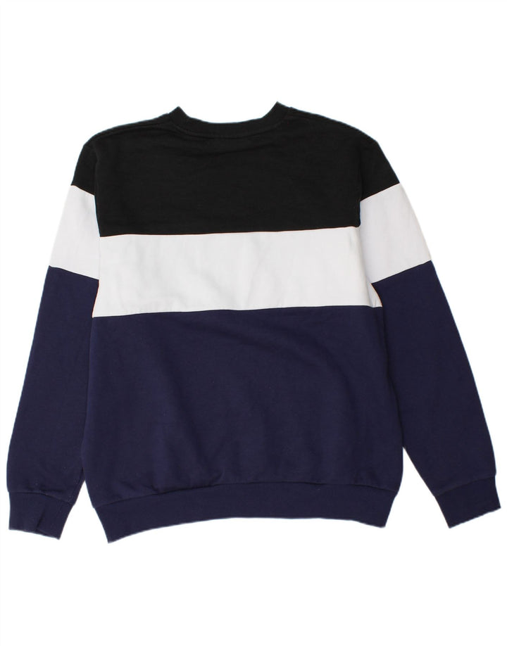 FILA Herren-Sweatshirt mit Grafik, groß, marineblau, Colourblock-Baumwolle
