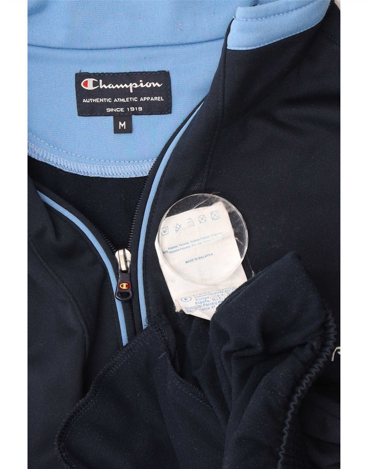 Champion Herren-Trainingsanzug-Oberteil, Mittelgroßes marineblaues Farbblock-Polyester