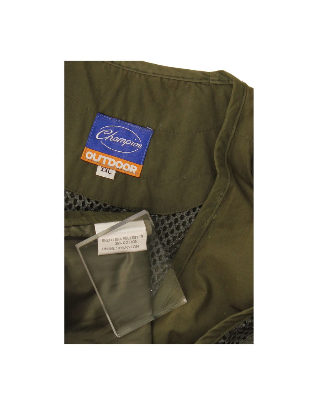 CHAMPION Mens Utility Gilet UK 44 2XL Khaki Polyester
