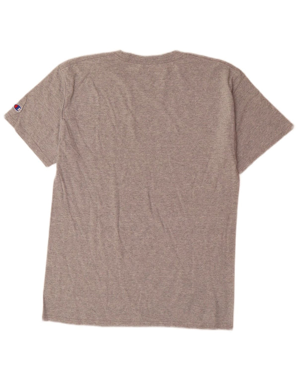 Champion Herren Stanford University Grafik-T-Shirt-Oberteil aus mittelgrauer Baumwolle