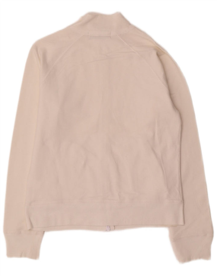Sergio Tacchini Damen-Trainingsanzug-Oberteil, Jacke IT 44, mittelweiße Baumwolle