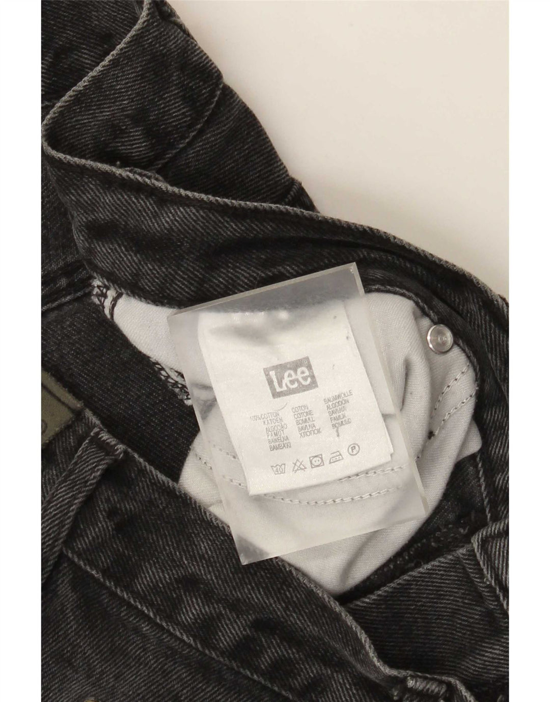 Lee Herren Brooklyn Straight Jeans W34 L30 Graue Baumwolle