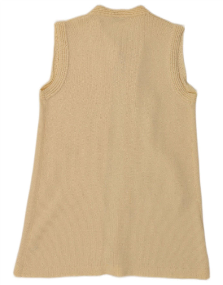 Les Copains Damen Longline-Cardigan-Pullover UK 10 Small Off White