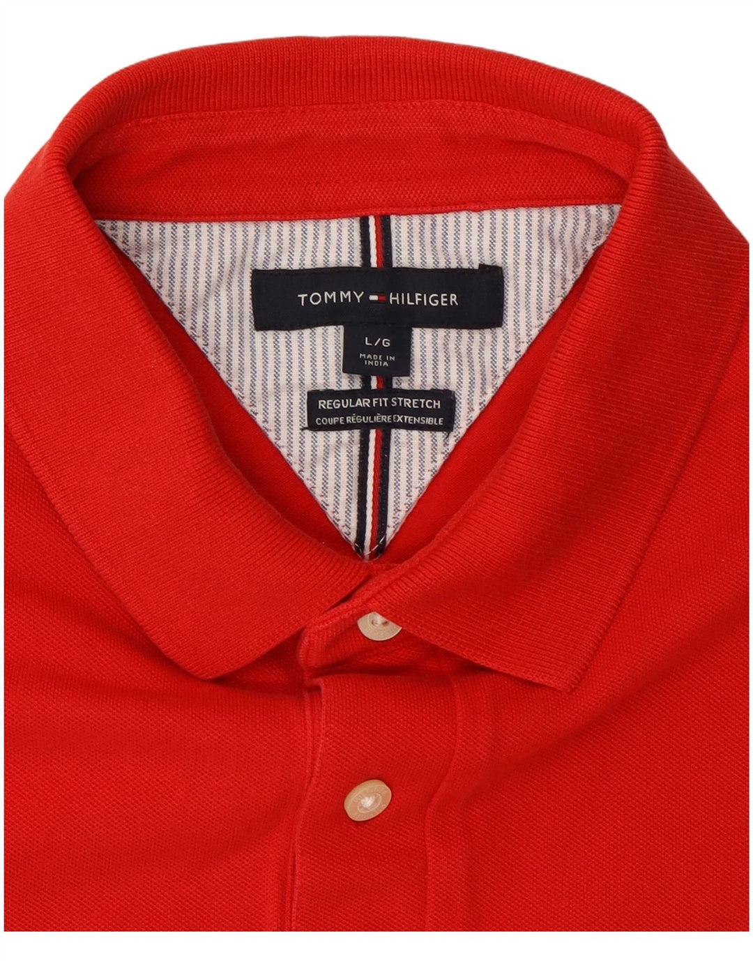 Tommy Hilfiger Herren-Poloshirt mit normaler Passform, große rote Baumwolle