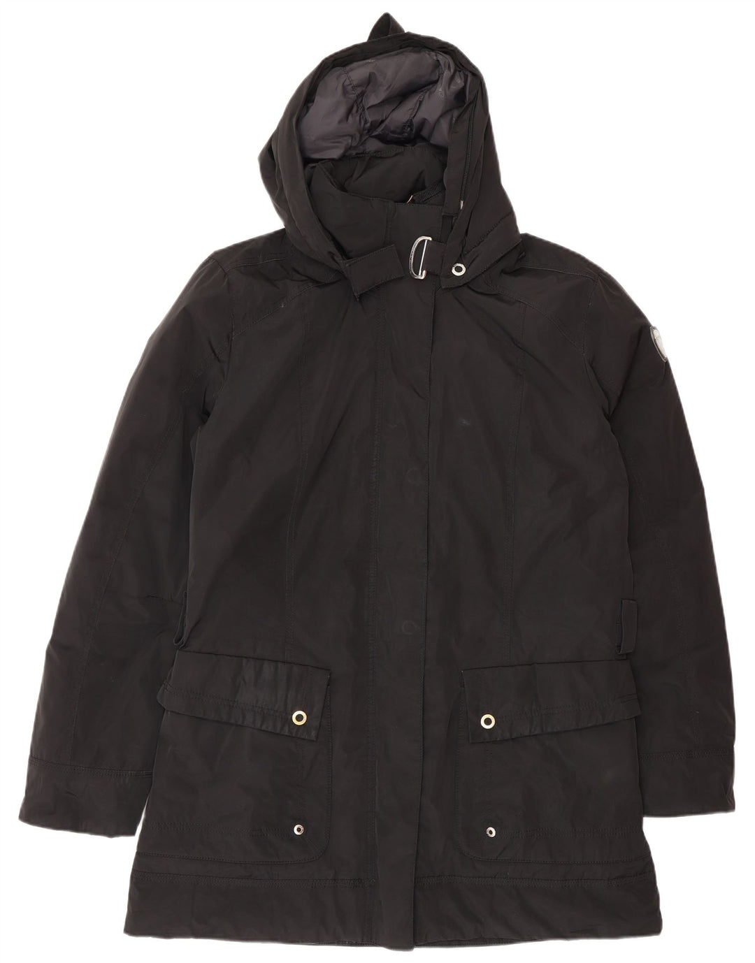 Cape Horn Herren-Windbreaker-Mantel mit Kapuze, Größe 48, mittelschwarzes Polyester