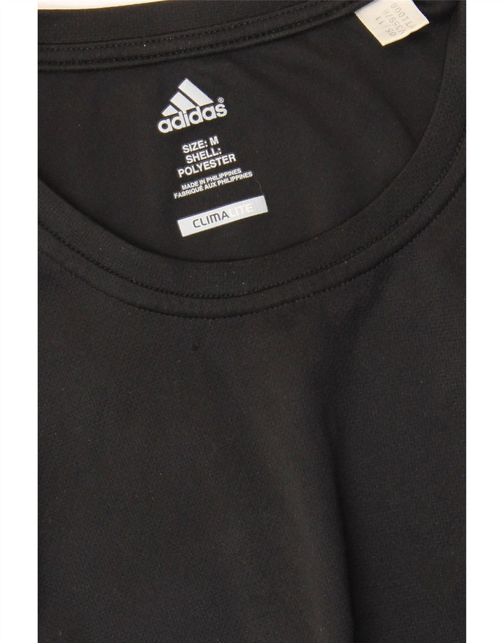 ADIDAS Mens Climalite T-Shirt Top Medium Black Polyester