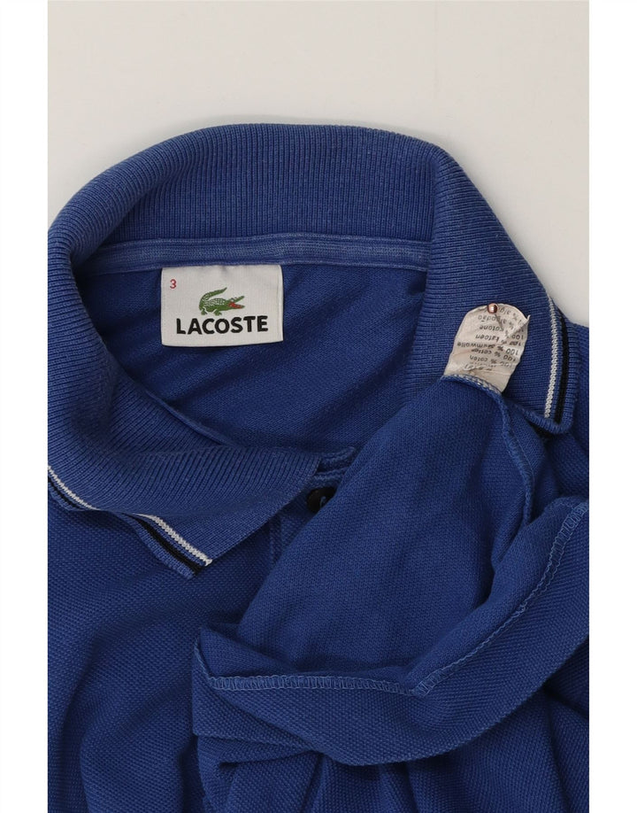 LACOSTE Herren-Poloshirt, Größe 3, klein, marineblaue Baumwolle
