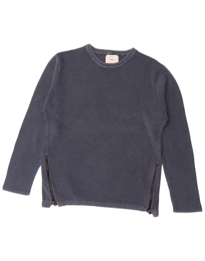 Zara Jungen-Pullover mit Rundhalsausschnitt, 13–14 Jahre, Marineblau