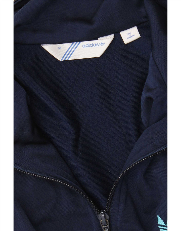 Adidas Damen Trainingsanzug Top Jacke EU 34 XS Marineblau