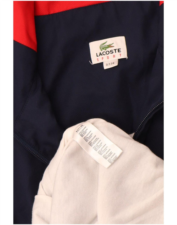 Lacoste Herren-Trainingsanzug-Oberteil, Jacke, Größe 3, klein, Marineblau, Farbblock