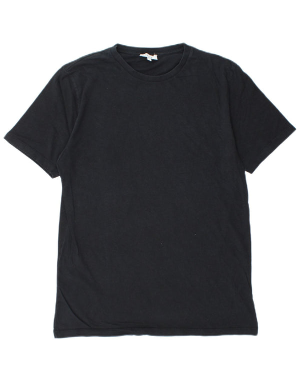 Reiss Herren T-Shirt Top Medium Schwarz Baumwolle