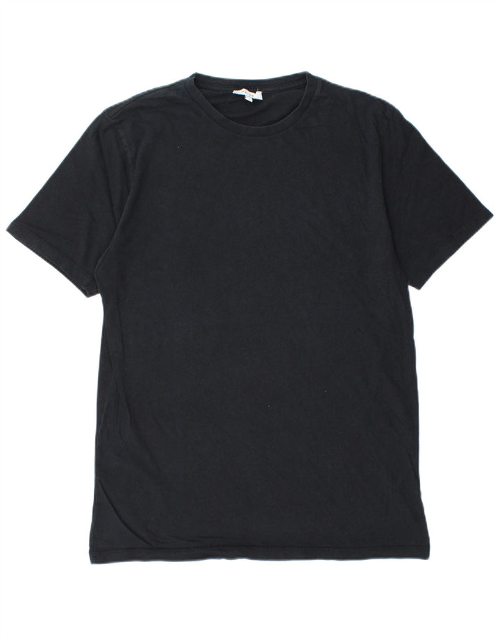 Reiss Herren T-Shirt Top Medium Schwarz Baumwolle