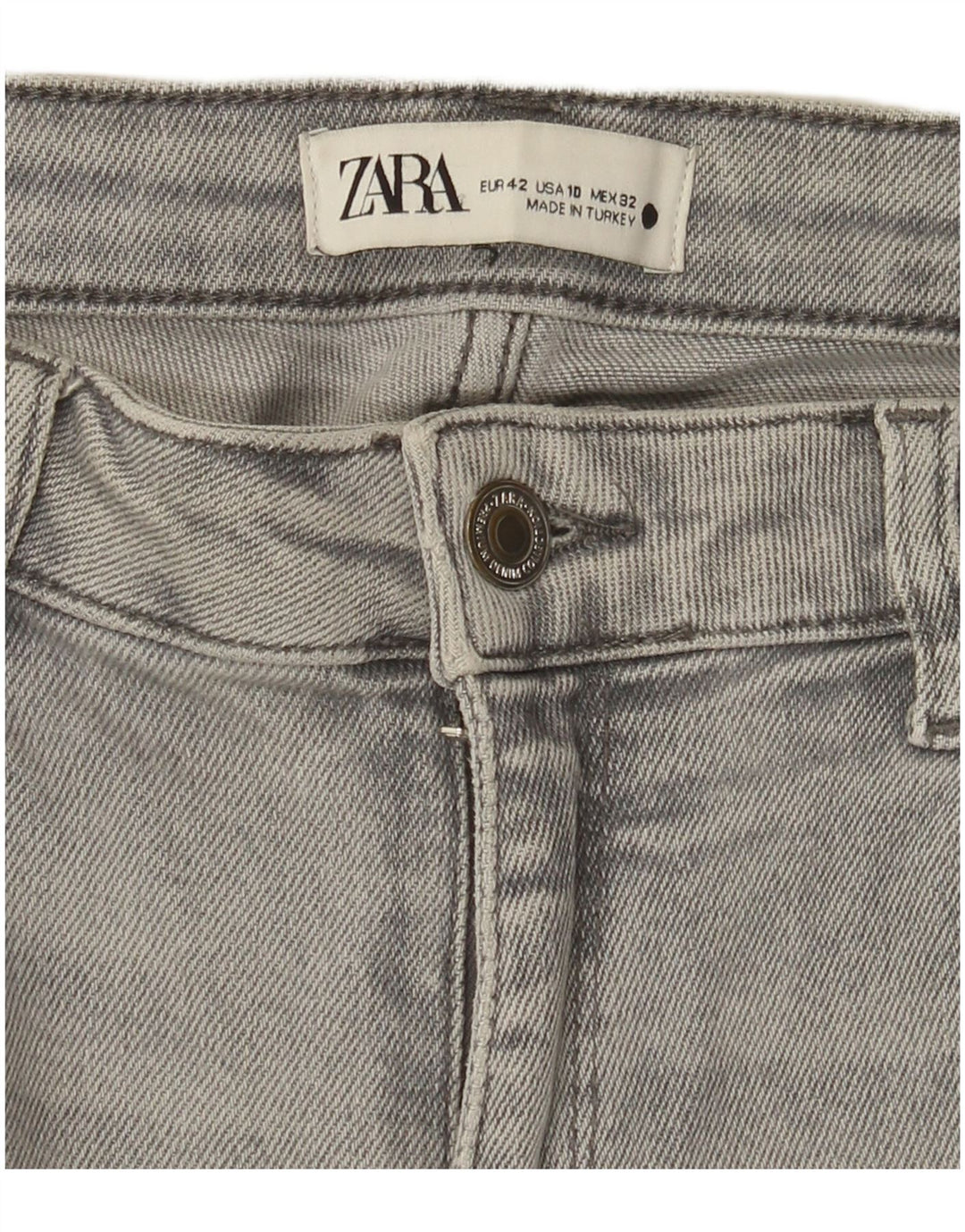 Zara Damen Skinny Jeans EU 42 Large W32 L28 Grau