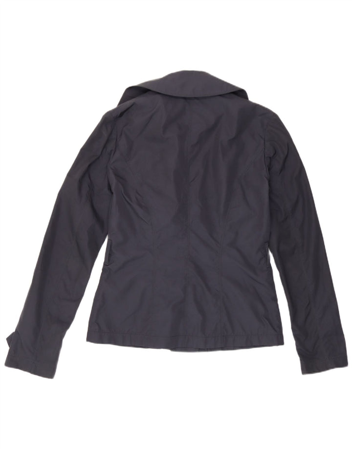 Refrigiwear Damen Kurzer Trenchcoat UK 14 Medium Marineblau Polyester