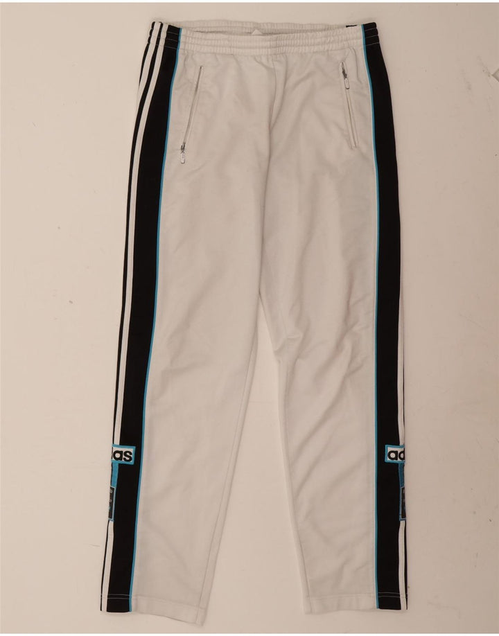 Adidas Herren-Trainingshose mit Grafik, mittelweißes Farbblock-Polyester