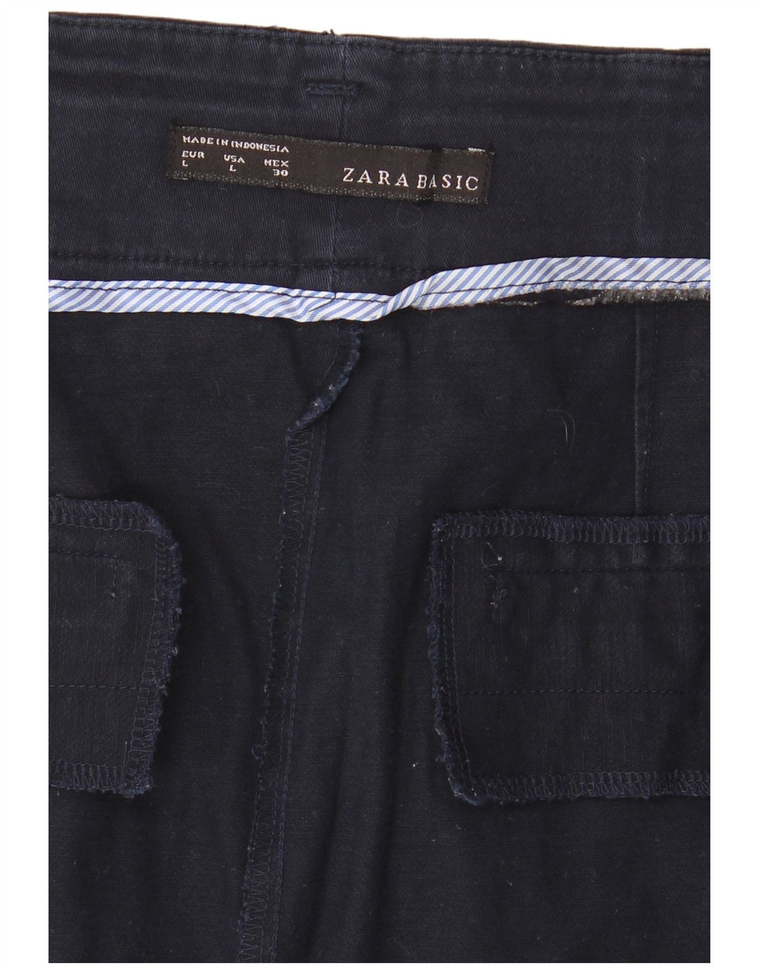 Zara Damen Bleistiftrock Large W30 Marineblau